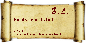 Buchberger Lehel névjegykártya